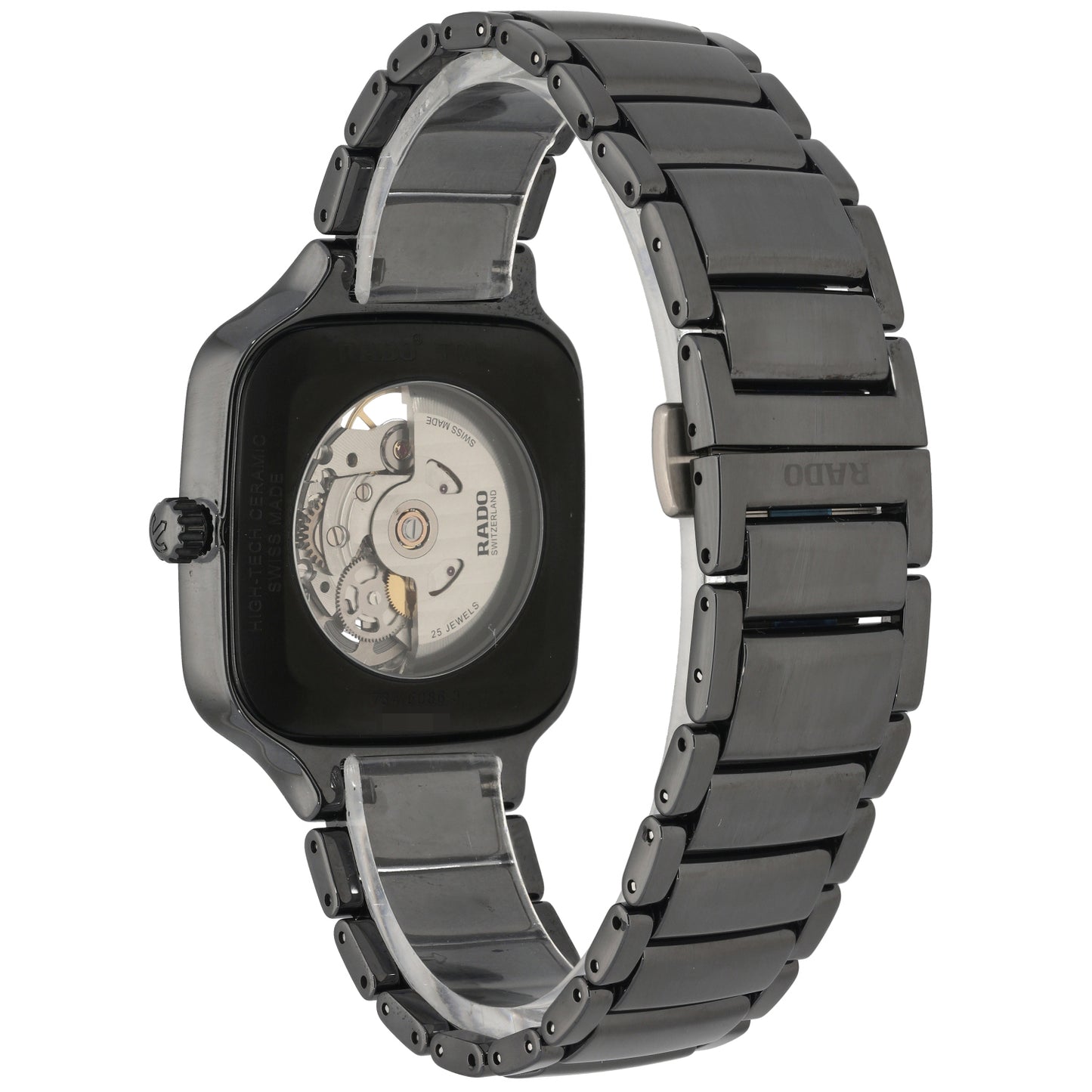 Rado True Square 734.6086.3 38mm Ceramic Watch