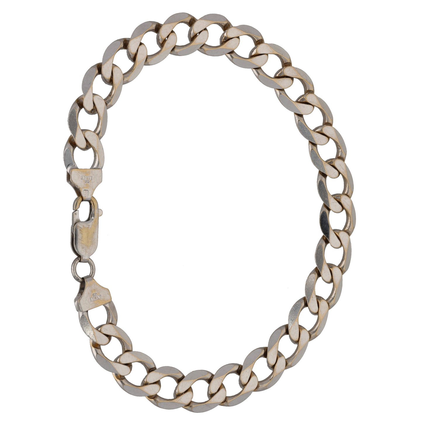 9ct White Gold Curb Bracelet