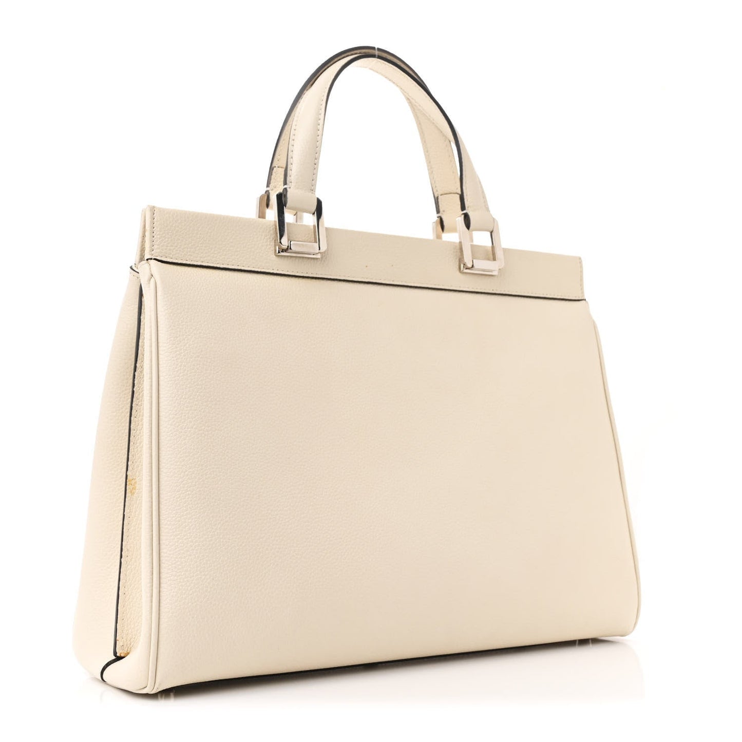 Gucci Zumi Top Handle Calfskin Leather Bag - Mystic White