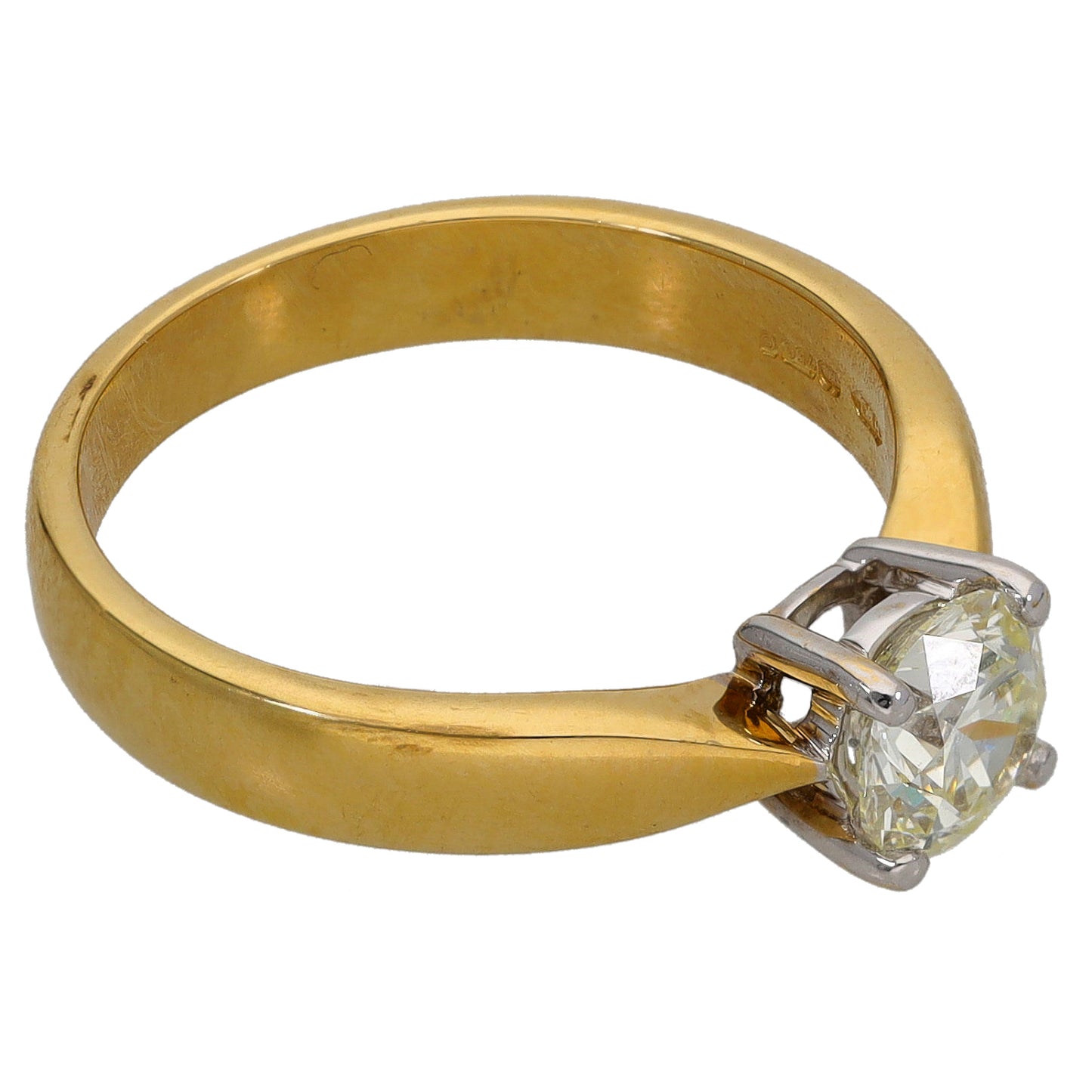 18ct Gold 0.75ct Diamond Solitaire Ring Size L