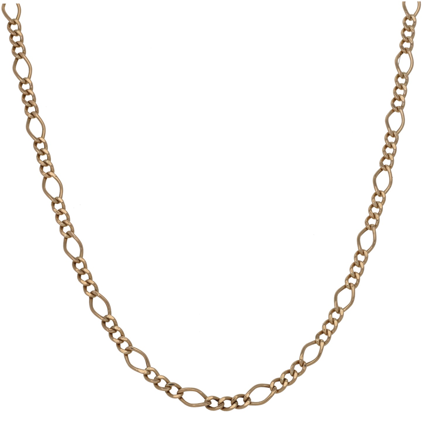 9ct Rose Gold Figaro Chain 18"