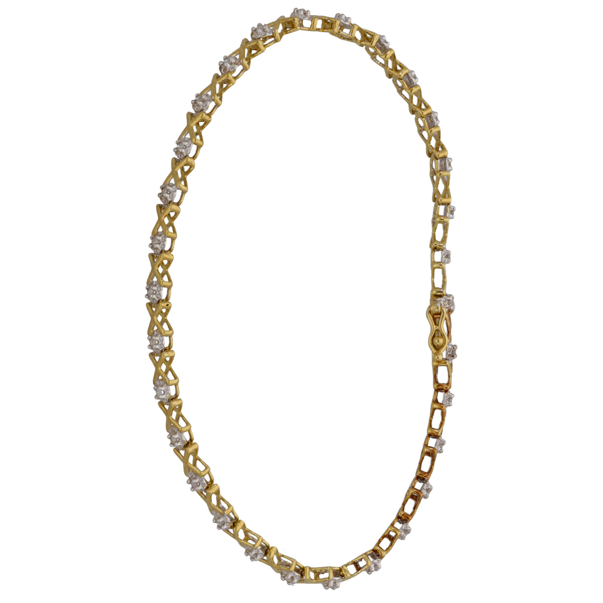 9ct Gold 0.15ct Round Diamond Fancy Bracelet