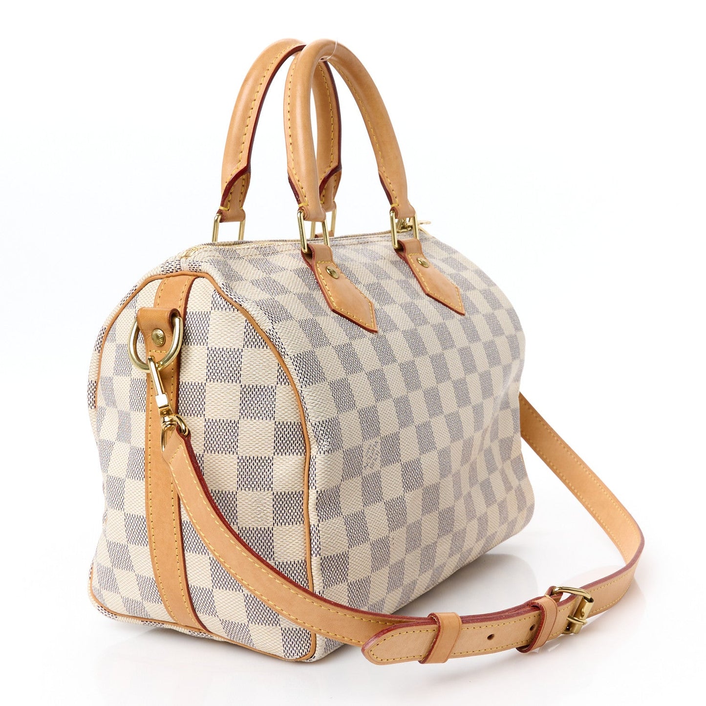 Louis Vuitton Damier Azur Speedy Bandouliere 25 Bag - Off White & Blue