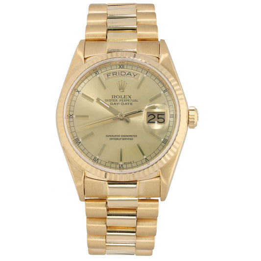 Rolex Day-Date 18038 36mm Gold Watch