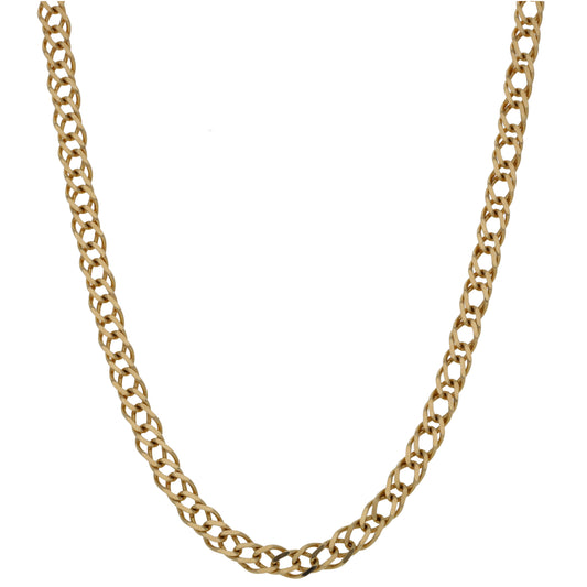 9ct Gold Double Curb Chain 22"