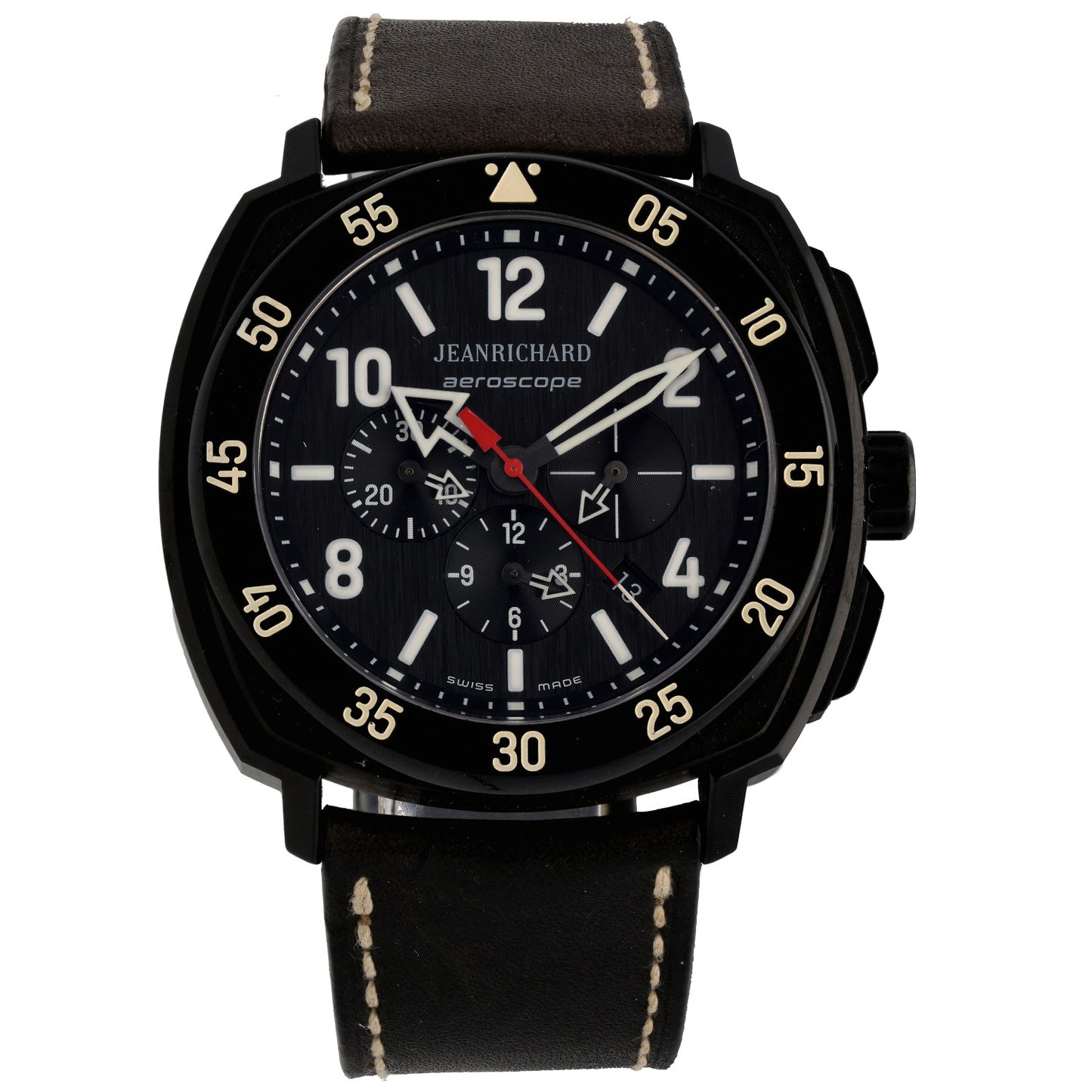 JeanRichard Aeroscope Chronograph 60650-21B 44mm DLC Titanium Watch