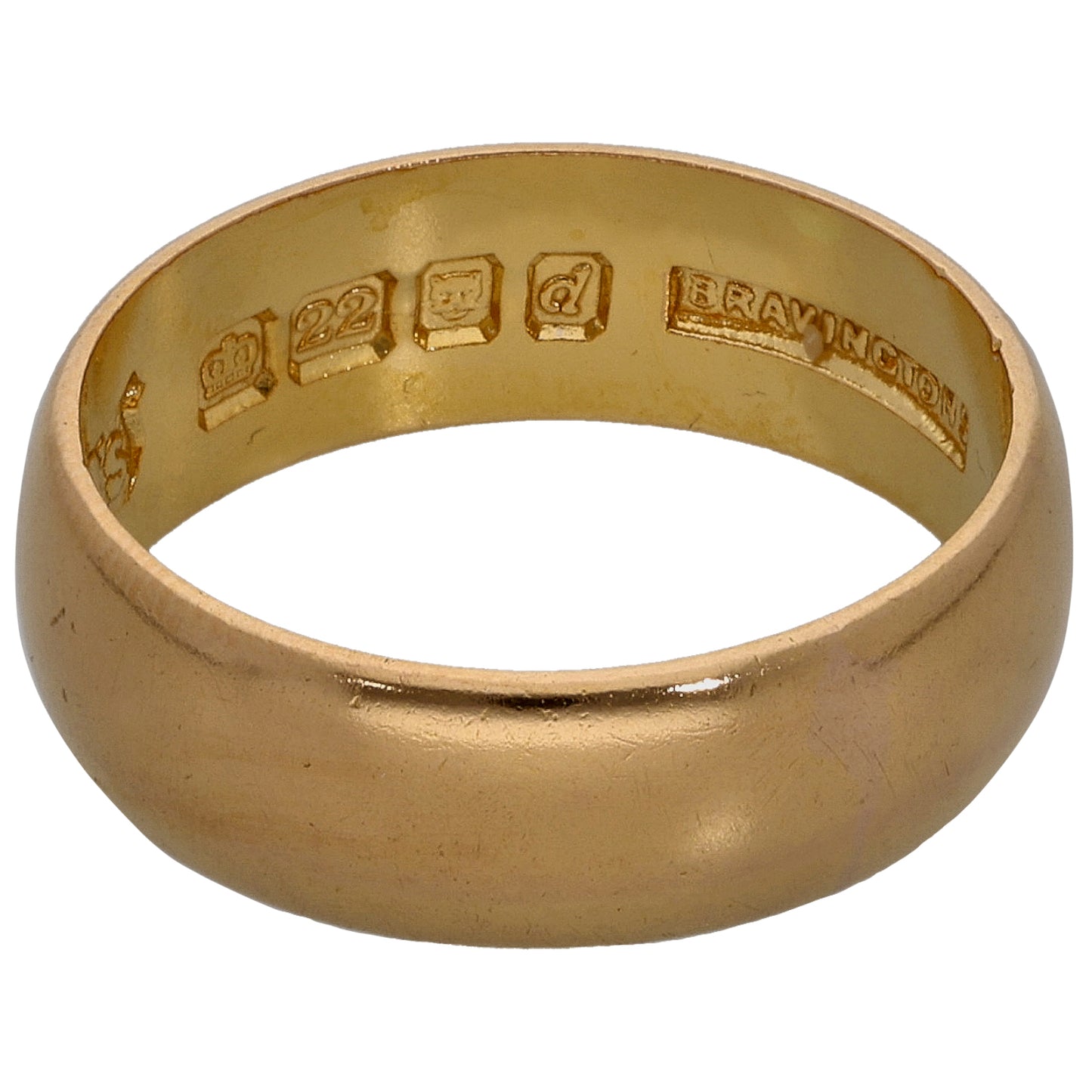 22ct Gold Plain Wedding Ring Size K