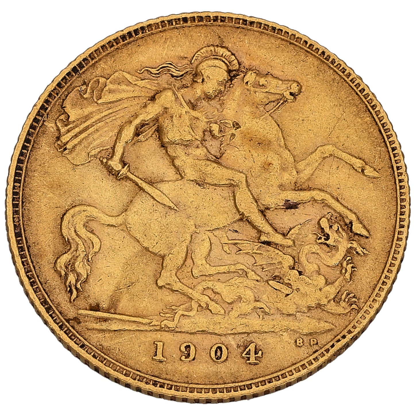 22ct Gold King Edward VII Half Sovereign Coin 1904