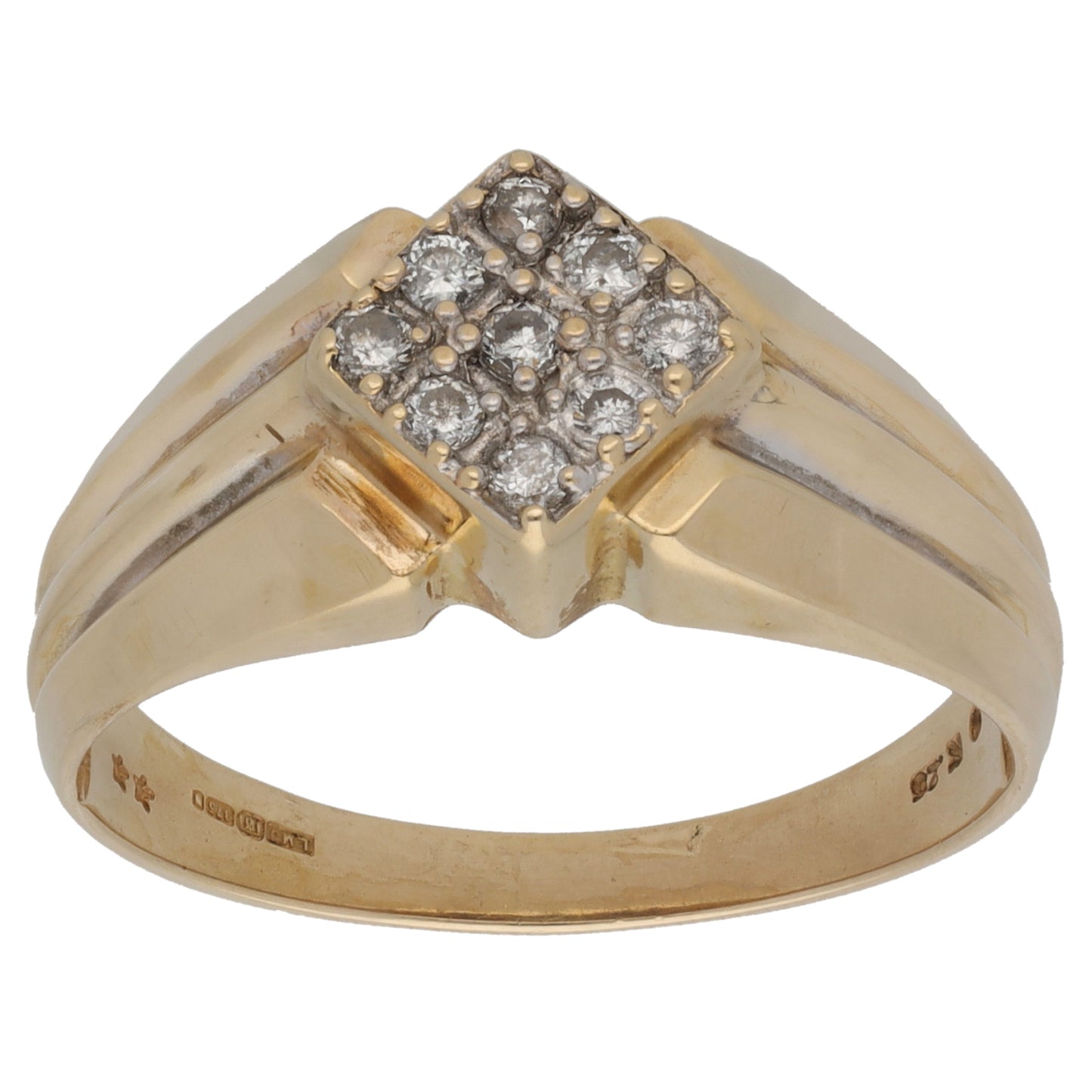 9ct Gold 0.25ct Diamond Alternative Ring Size U