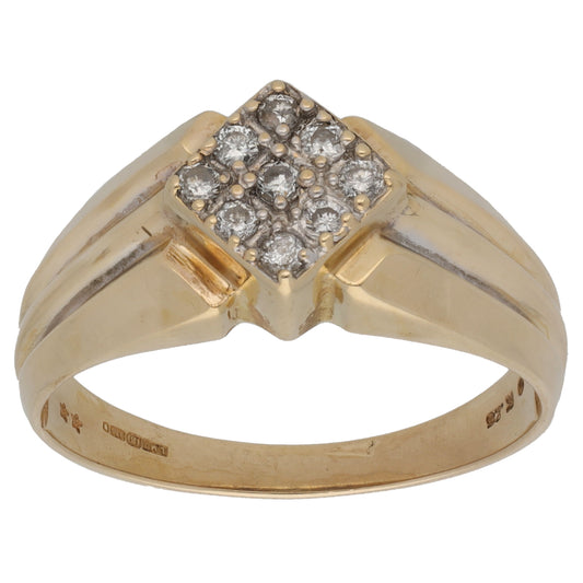 9ct Gold 0.25ct Diamond Alternative Ring Size U