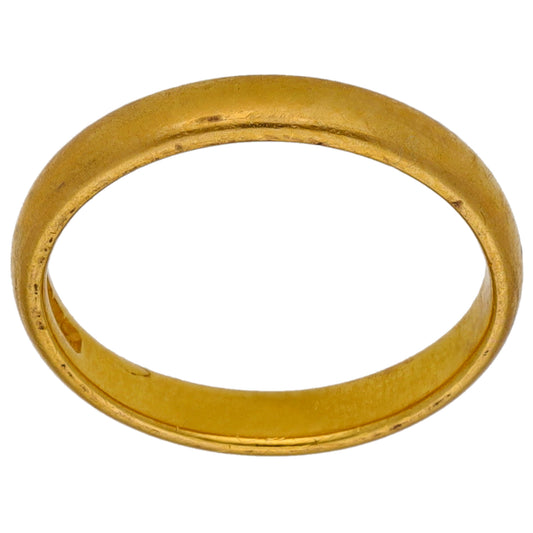 22ct Gold Plain Wedding Ring Size M