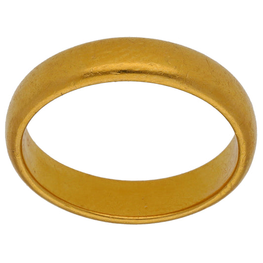 22ct Gold Plain Wedding Ring Size O