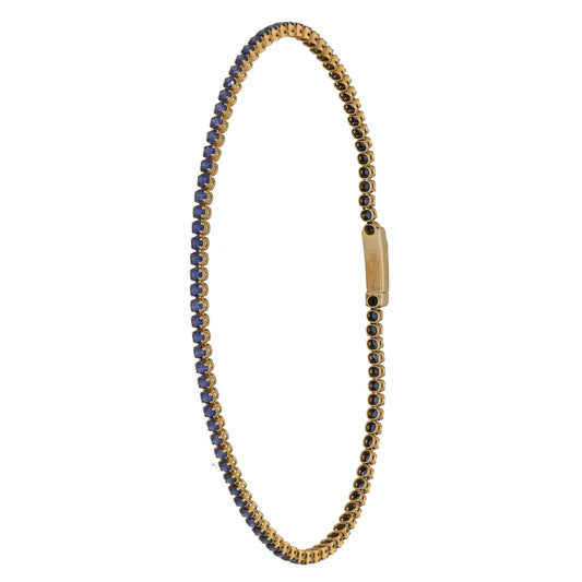 14ct Gold Imitation Gems Line/Tennis Bracelet