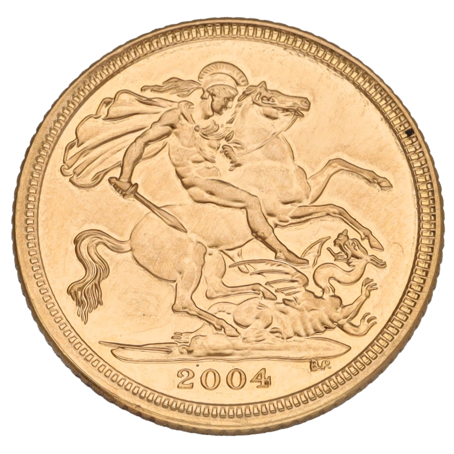 22ct Gold Queen Elizabeth II Half Sovereign Coin 2004