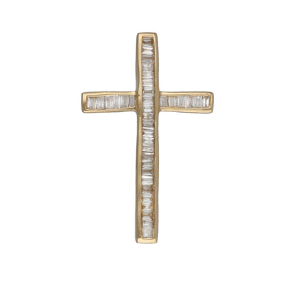 14ct Gold 0.72ct Diamond Cross Pendant