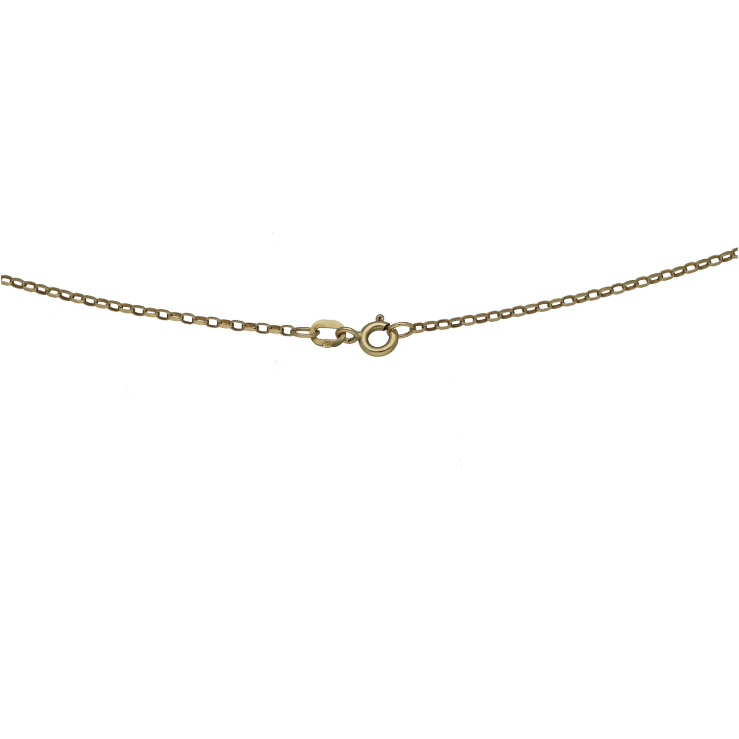 9ct Gold Man Made Opal Single Stone Pendant With Chain