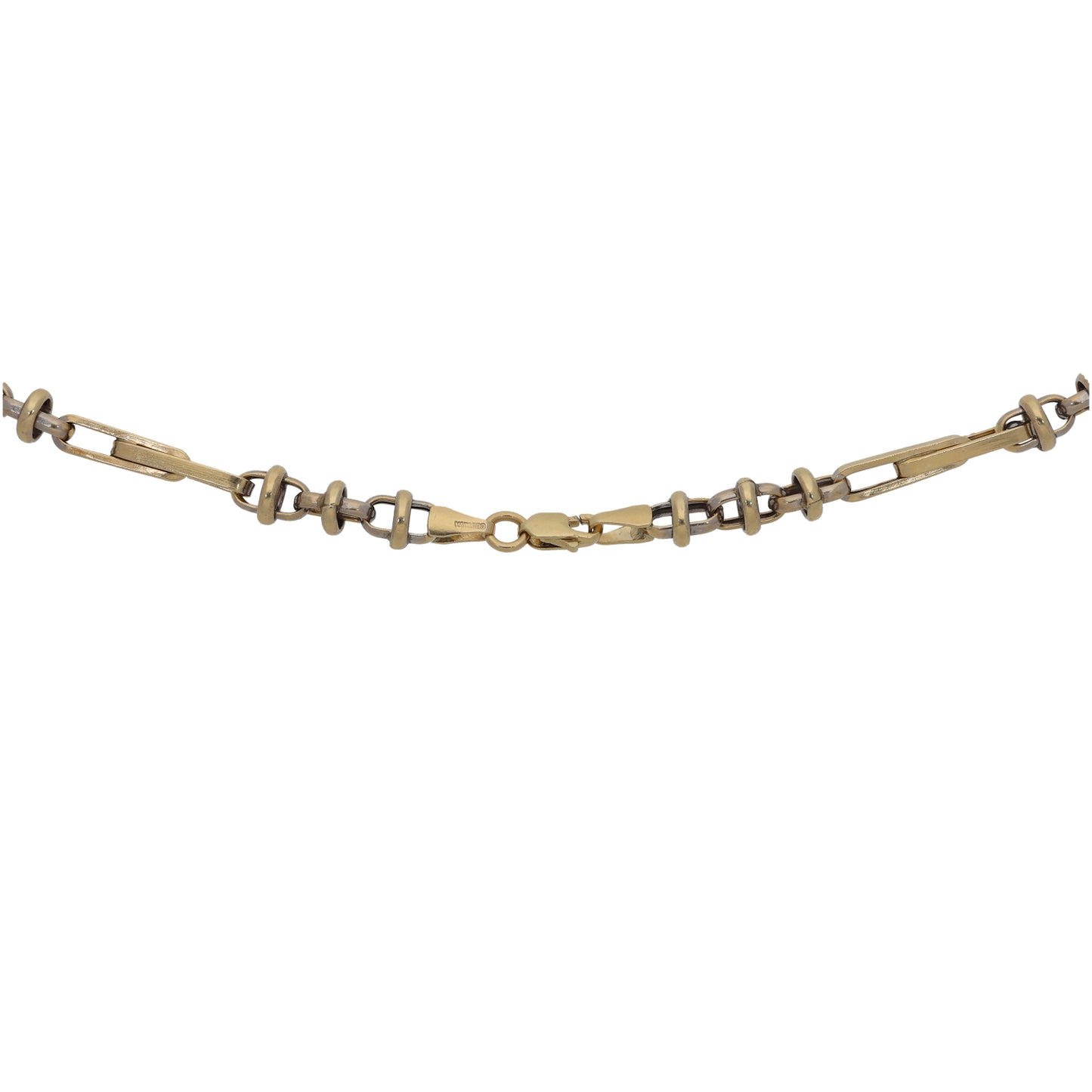14ct Bicolour Gold Fancy Necklace 22"