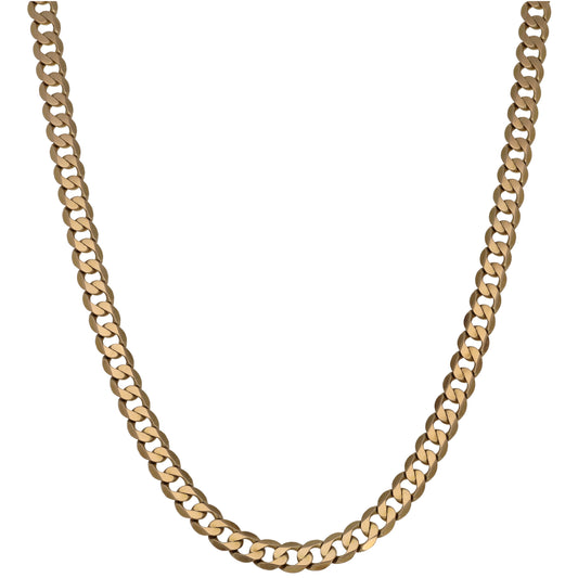 9ct Gold Curb Chain 18"