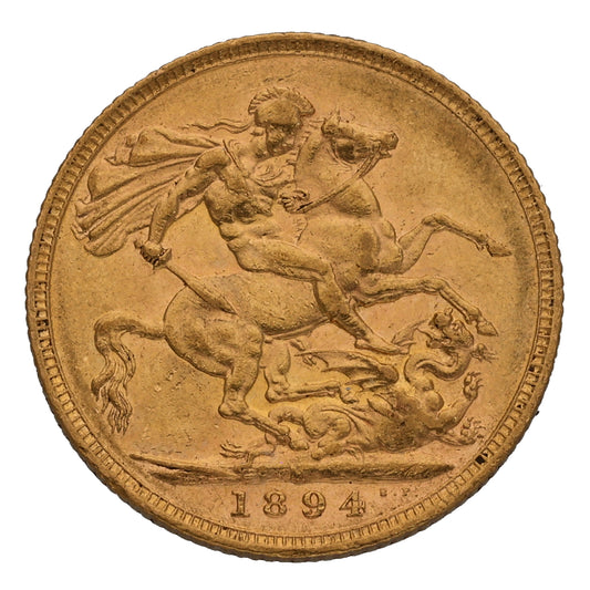 22ct Gold Queen Victoria Full Sovereign Coin 1894