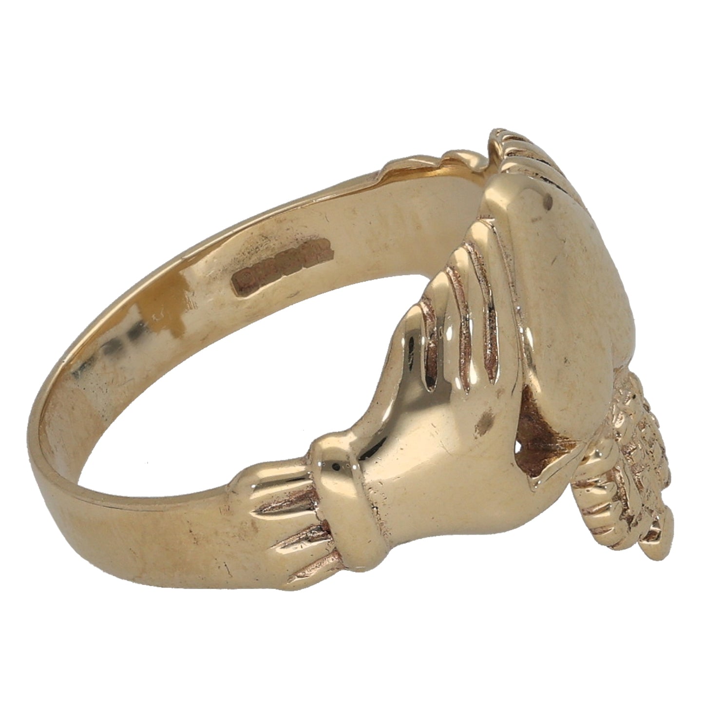 9ct Gold Claddagh Ring Size L