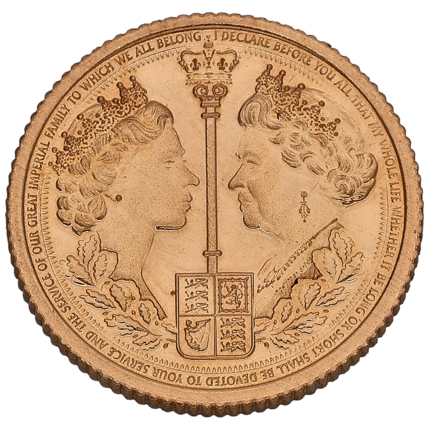 22ct Gold Queen Elizabeth II Quarter Sovereign Coin 2022