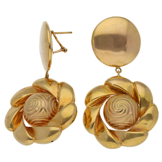 18ct Gold Drop Earrings