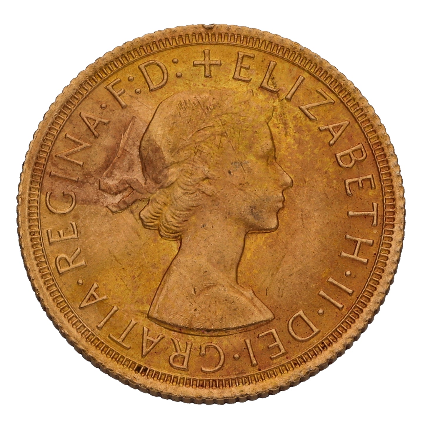 22ct Gold Queen Elizabeth II Full Sovereign Coin 1968