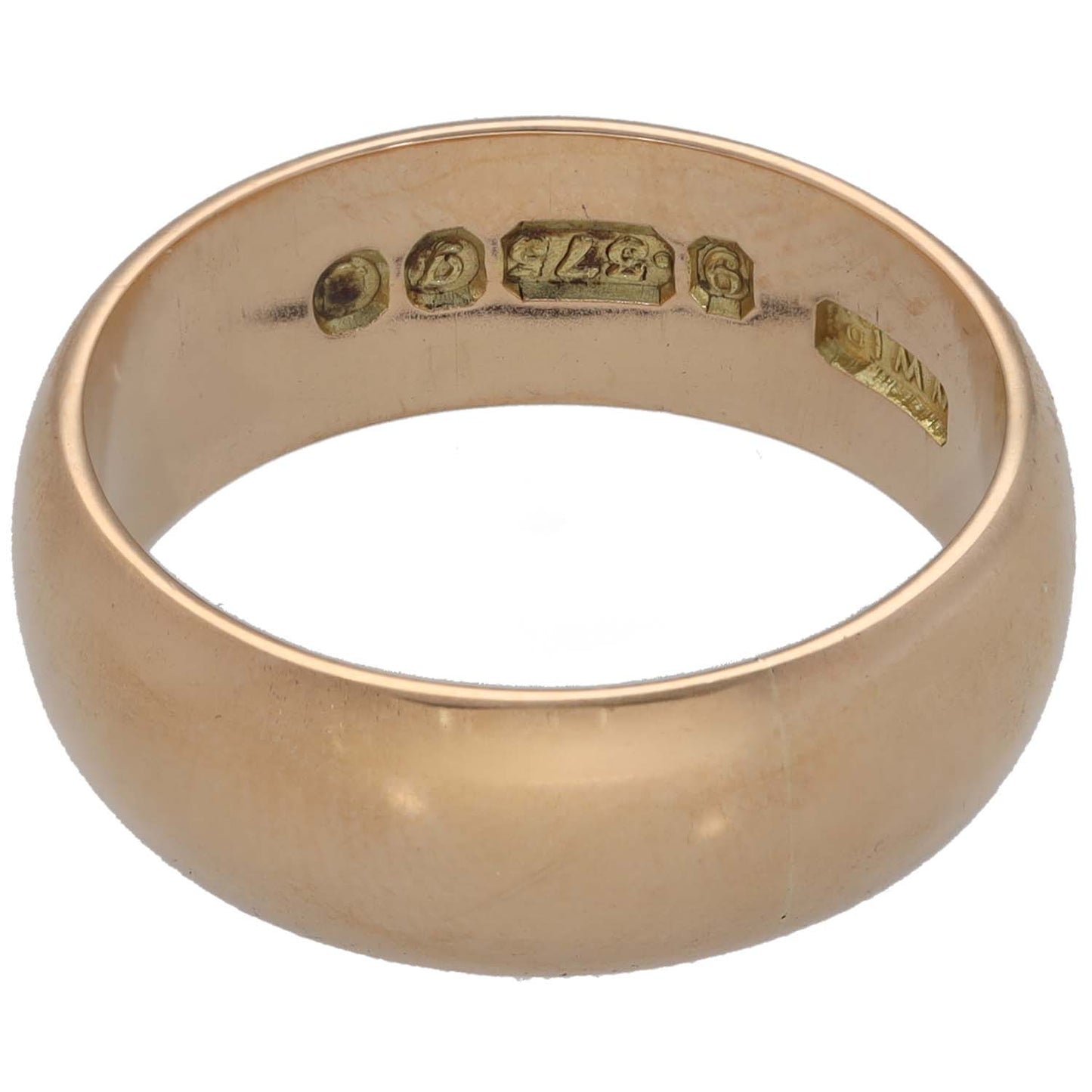 9ct Gold Plain Wedding Ring Size R