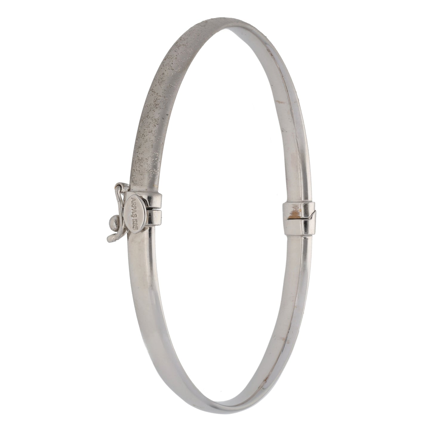 14ct White Gold Hinged/Clasp Bangle