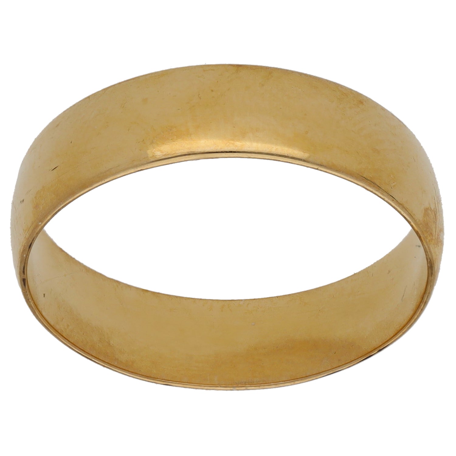 9ct Gold Plain Wedding Ring Size R | H&T
