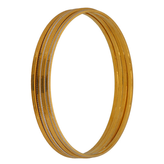 22ct Bi-Colour Gold Set of 4 Bangles