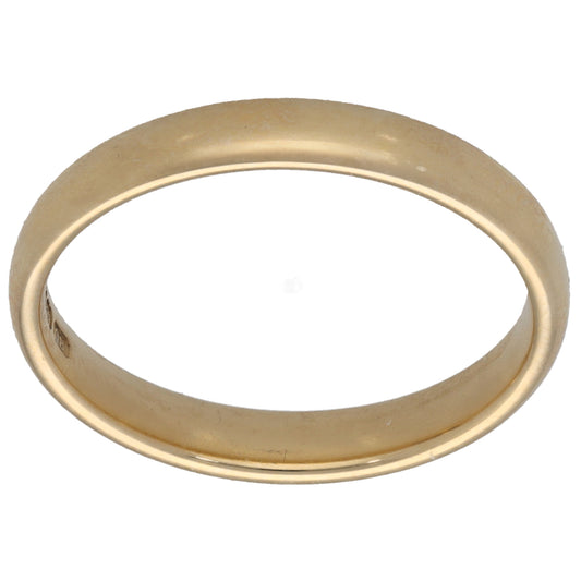 9ct Gold Plain Wedding Ring Size O