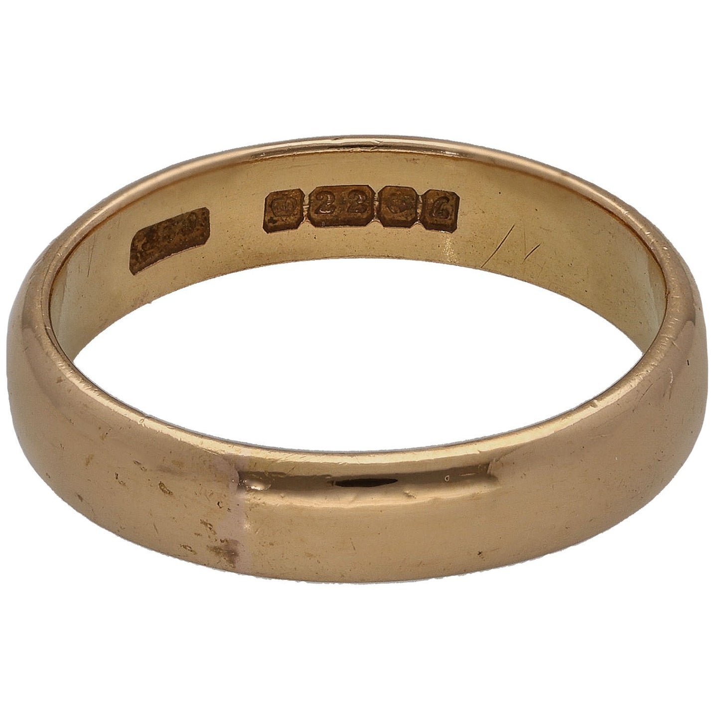 22ct Gold Plain Wedding Ring Size P