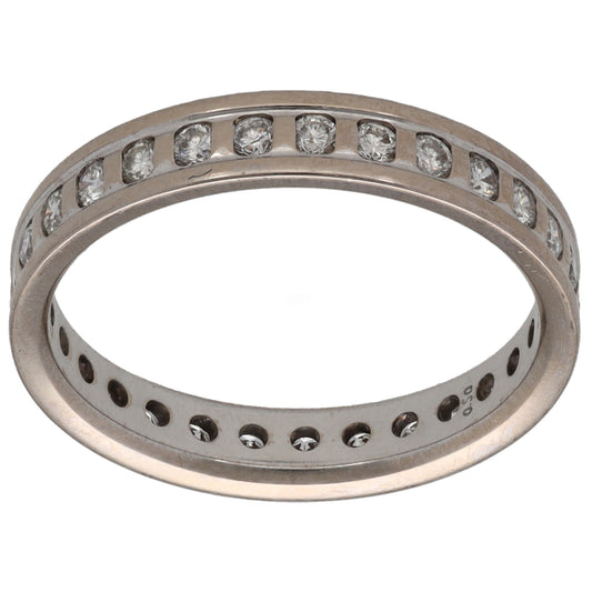 18ct White Gold 0.45ct Diamond Eternity Ring Size K