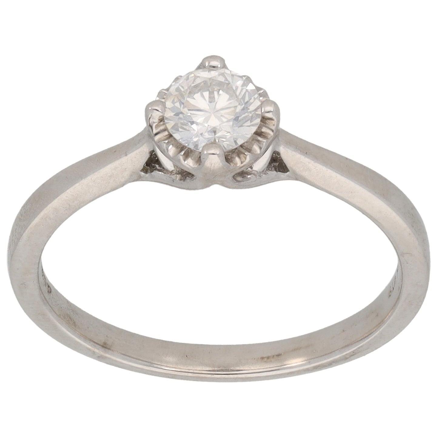 18ct White Gold 0.30ct Diamond Solitaire Ring Size N