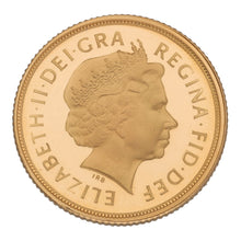 Load image into Gallery viewer, 22ct Gold Queen Elizabeth II George and the Dragon Full Sovereign Coin 2005
