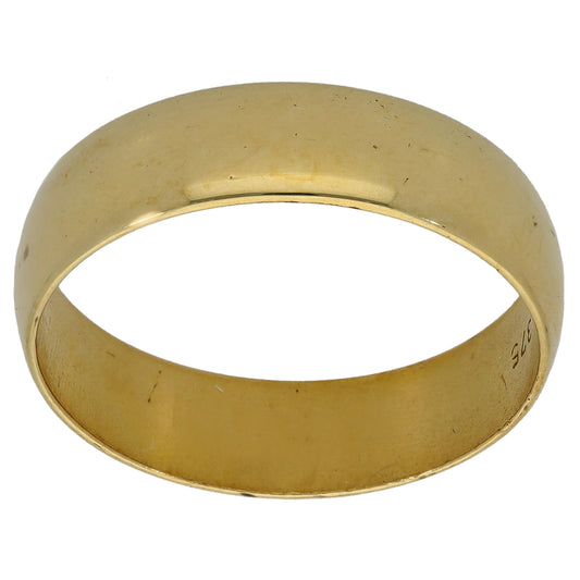 9ct Gold Plain Wedding Ring Size V