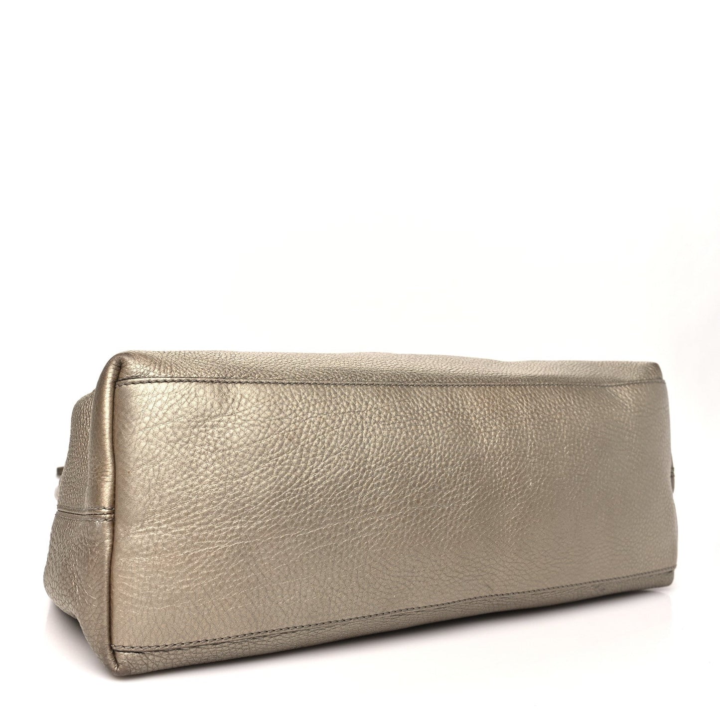 Gucci Soho Chain Metallic Pebbled Calfskin Leather Bag - Golden Beige