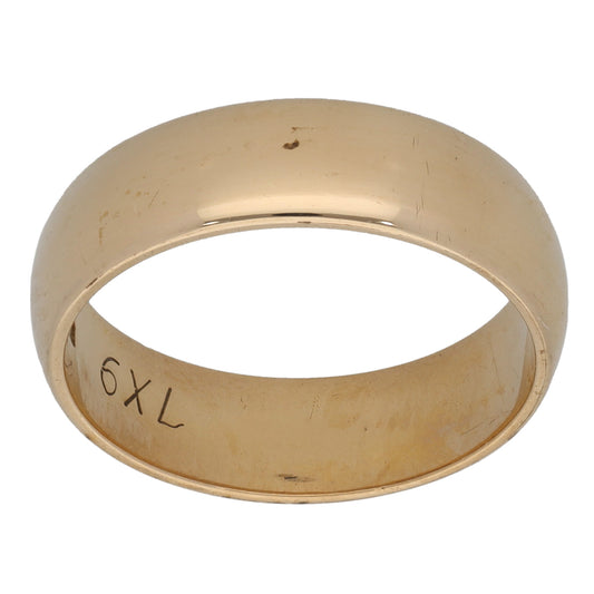 9ct Gold Plain Wedding Ring Size N