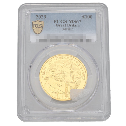 24ct Gold King Charles III Merlin 1 OZ Coin 2023