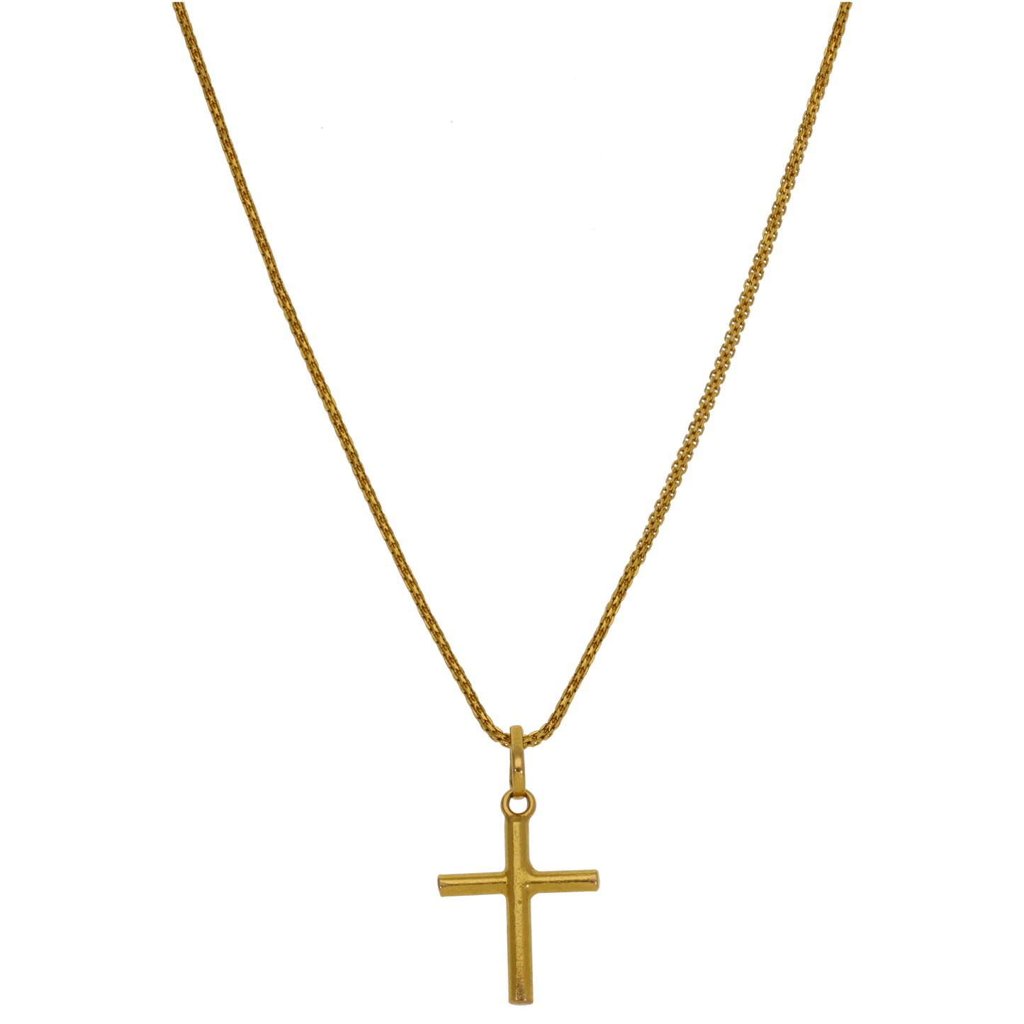 22ct Gold Cross Pendant With Chain