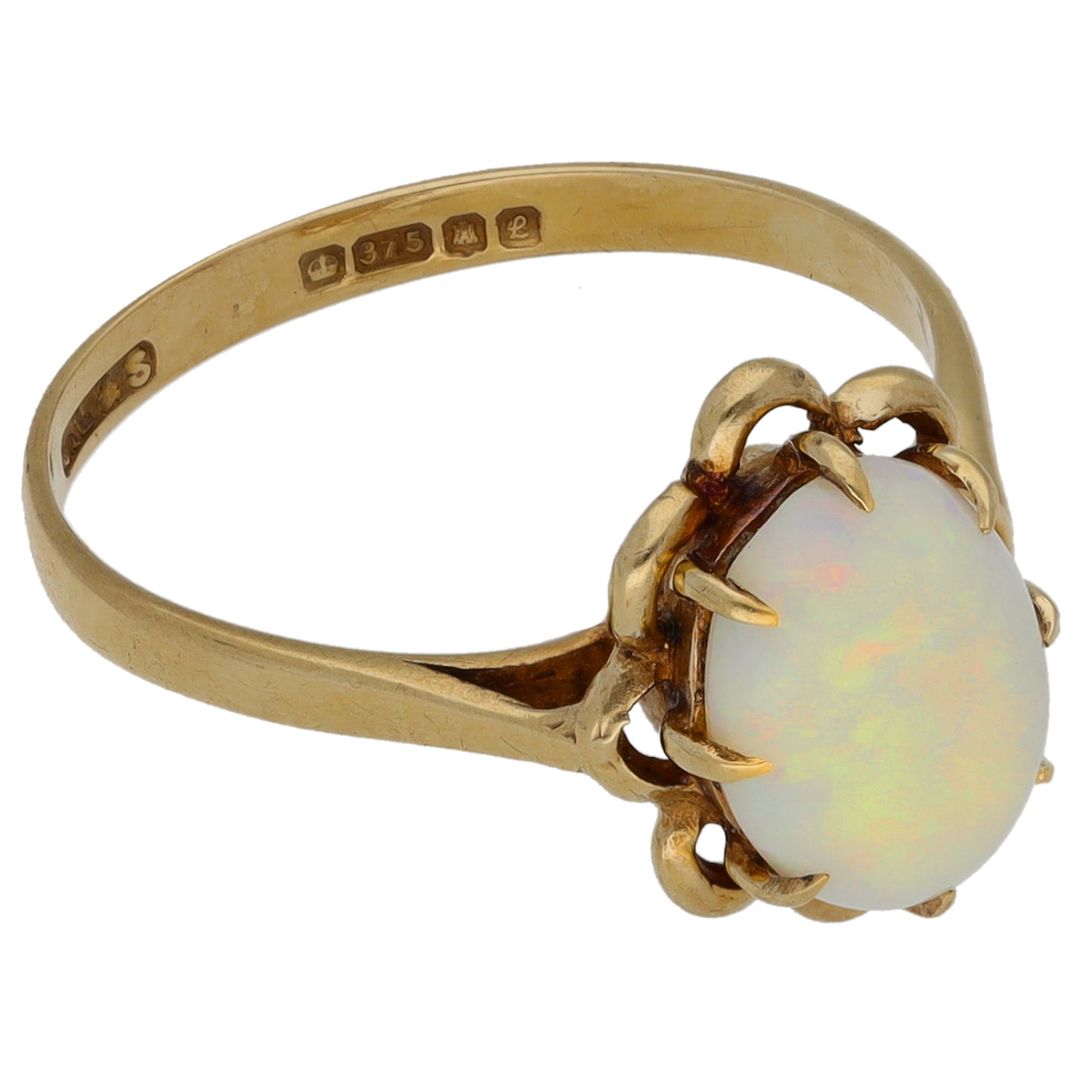 9ct Gold Opal Dress/Cocktail Ring Size M