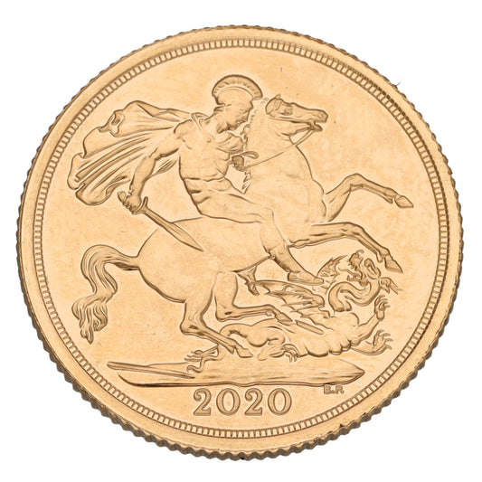 22ct Gold Queen Elizabeth II Full Sovereign Coin 2020