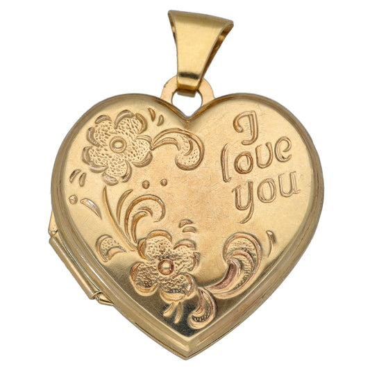 9ct Gold Heart Locket Pendant