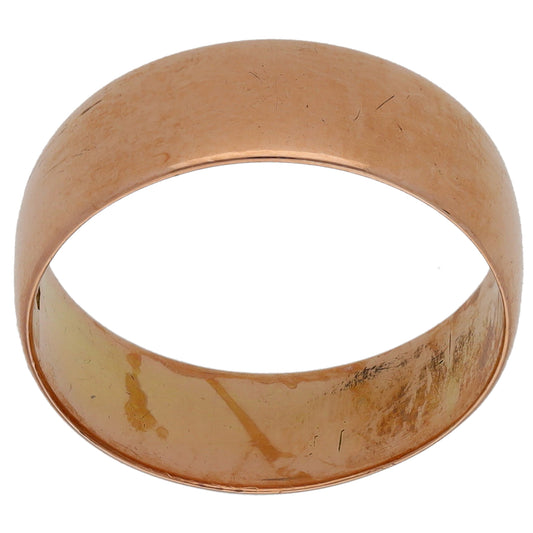 9ct Gold Plain Wedding Ring Size M