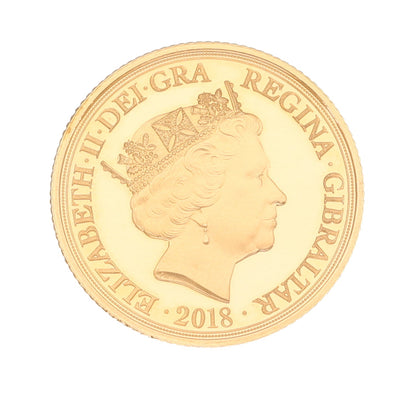 22ct Gold Queen Elizabeth II Full Sovereign Coin 2018