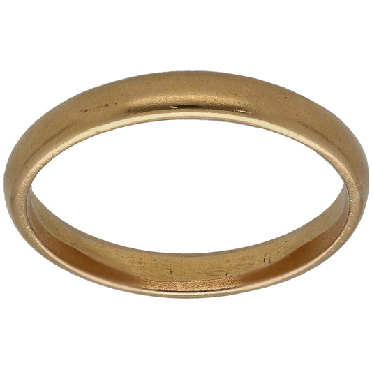 22ct Gold Plain Wedding Ring Size O
