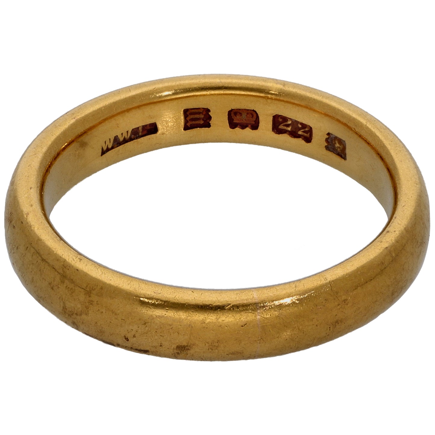 22ct Gold Plain Wedding Ring Size O