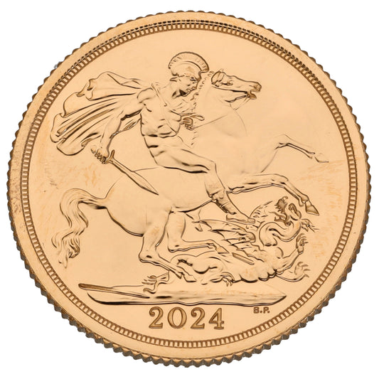 22ct Gold King Charles III Full Sovereign Coin 2024