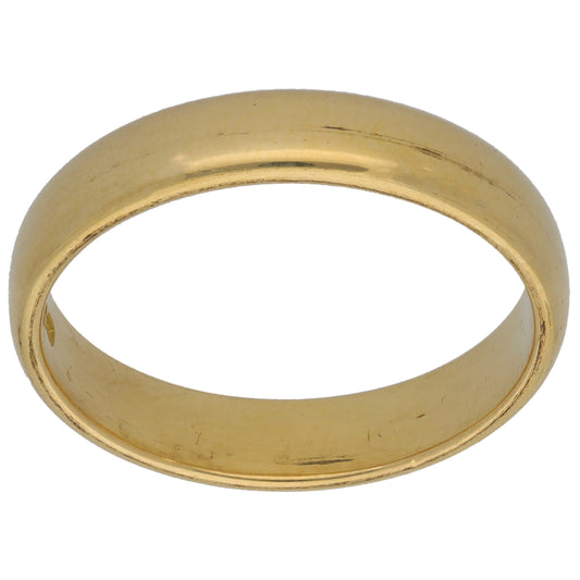 18ct Gold Plain Wedding Ring Size Q